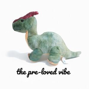 Hug Fun Parsaurus Dinosaur Stuffed Animal Toy Green Yellow  Plush